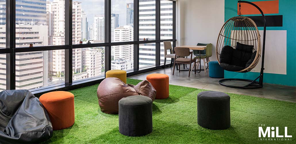 Grass Carpet in Office Pantry