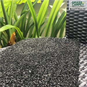 EXPOflor Grass Carpet, Artificial Turf, Indoor, Outdoor Rug - Black Swan 787 | 2m2