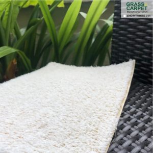 EXPOflor Grass Carpet, Artificial Turf, Indoor, Outdoor Rug - Snow White 711 | 1m2