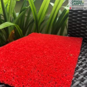 EXPOflor Grass Carpet, Artificial Turf, Indoor, Outdoor Rug - Red Courage 741 | 1m2